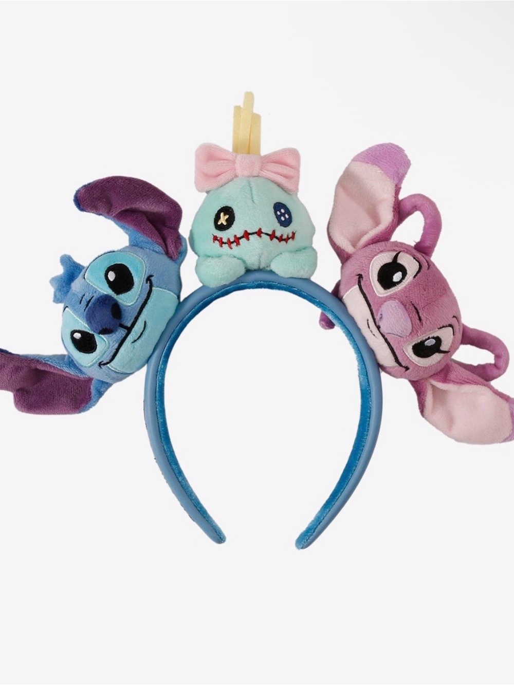 New Loungefly Disney Lilo & Stitch Angel, Scrump, & Stitch Plush Headband